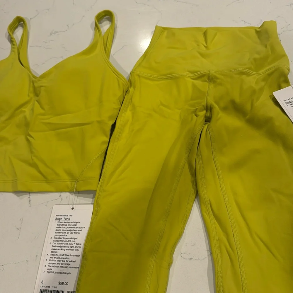 Lime green lululemon align set NWT - Picture 1 of 1